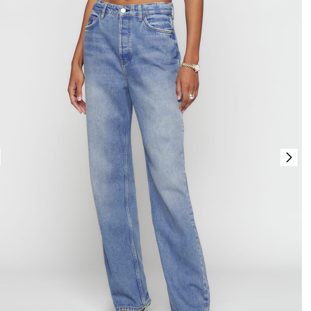 Reformation Preston Baggy High Rise Straight Jeans